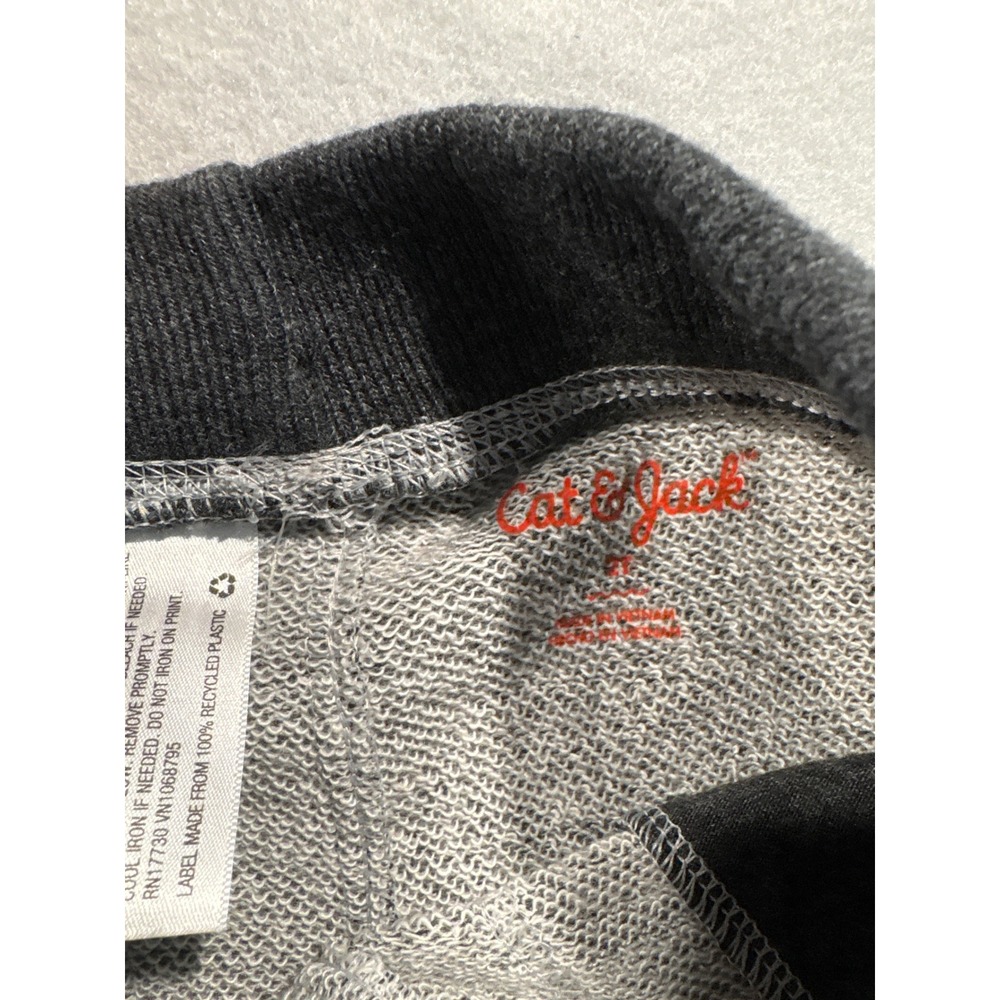 Cat & Jack Toddler Boys Gray Monster Knee Jogger Pants Space Dye 2T NWT - Picture 4 of 6